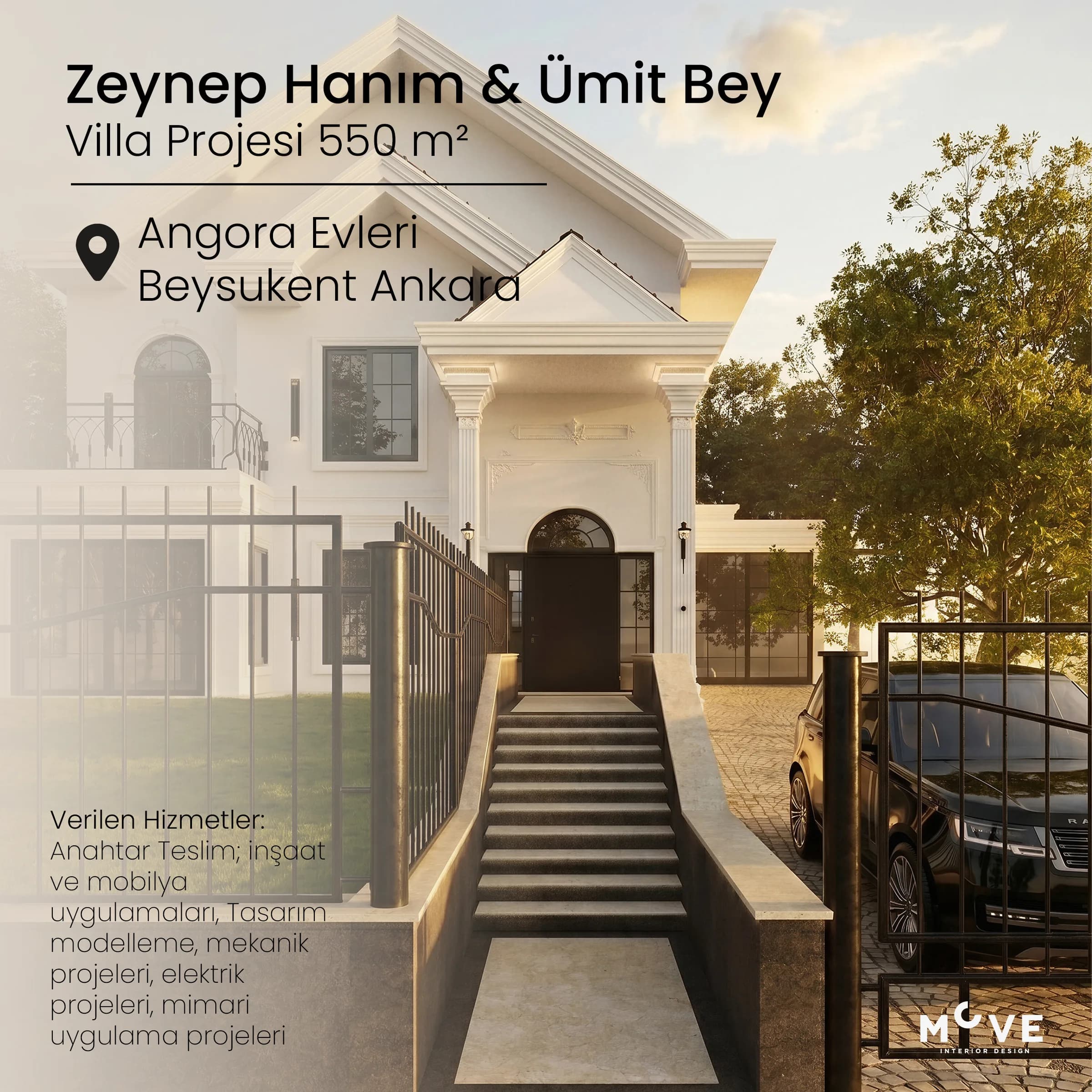 Zeynep Hanım & Ümit Bey | Villa Projesi İç Mimari Tasarımı