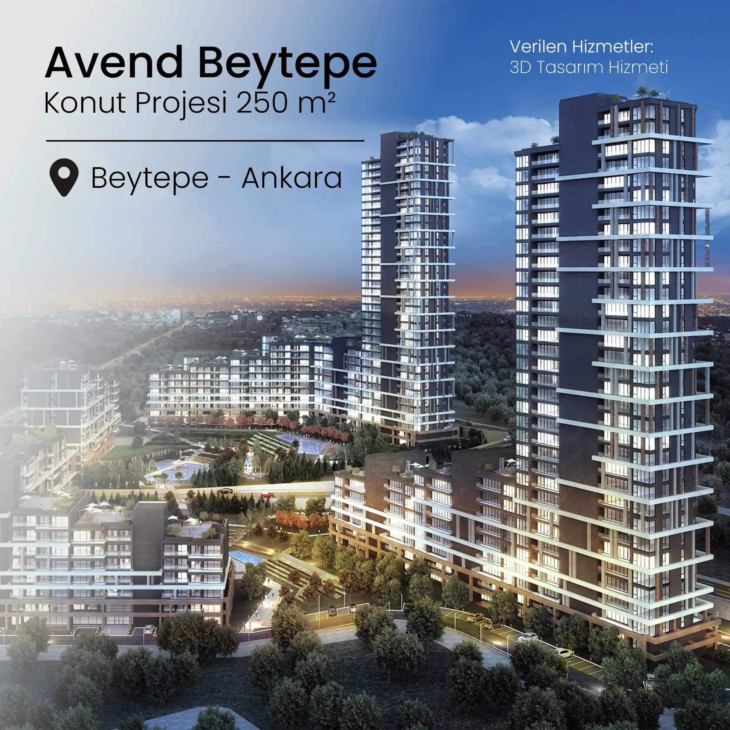 Avend Beytepe - Anahtar Teslim Konut İç Tasarım Projesi