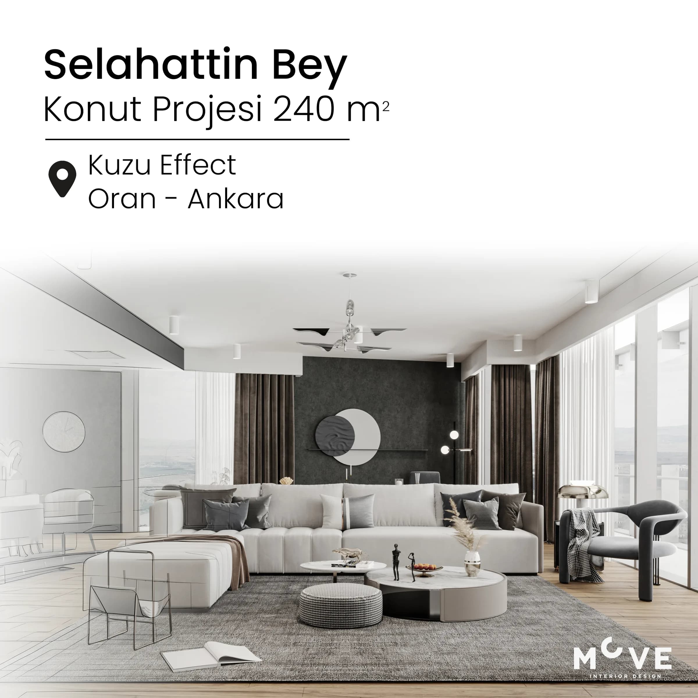 Selahattin Bey | Kuzu Effect - Anahtar Teslim Konut İç Tasarım Projesi
